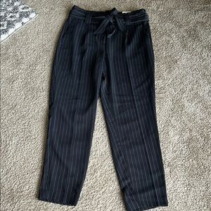 Pin Striped Ankle High Rise Pant